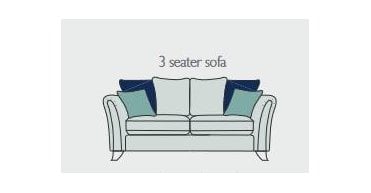 Alstons Emelia 3 Seater Sofa - Available in Pillow Back or Standard Back