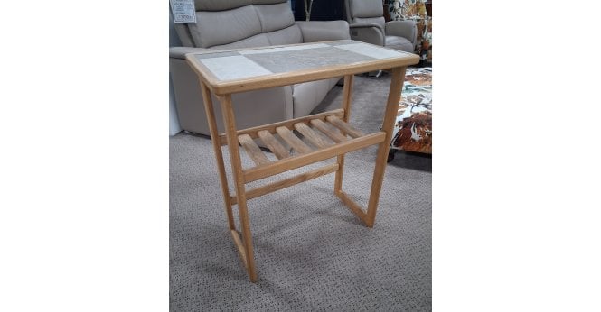 AnBerCraft CLEARANCE - Sand and White Hall Table