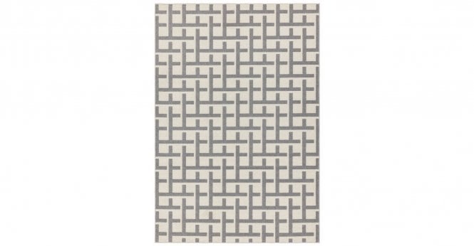 Asiatic  Antibes AN03 White/Grey Grid Rug