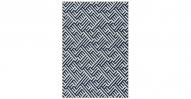 Asiatic  Antibes AN04 Blue/White Linear Rug