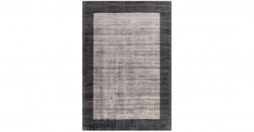 Asiatic Blade Border Charcoal/Silver Rug