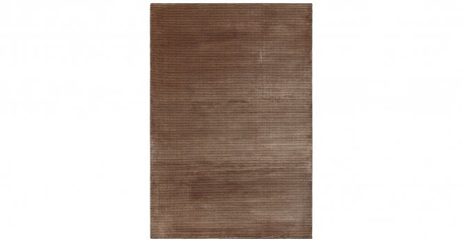 Asiatic  Kuza Plain Stripe Terracotta Rug