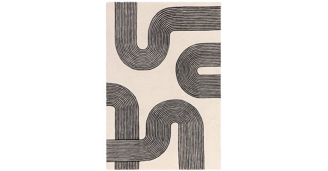 Asiatic  Matrix 87 Arches Black Rug