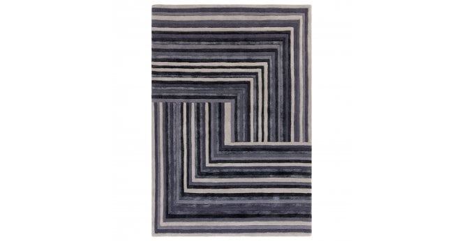 Asiatic  Matrix Network Indigo Rug