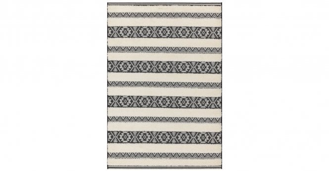 Asiatic  Monty MN03 Black/Cream Stripe Rug