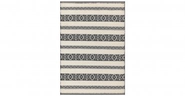 Asiatic Monty MN03 Black/Cream Stripe Rug