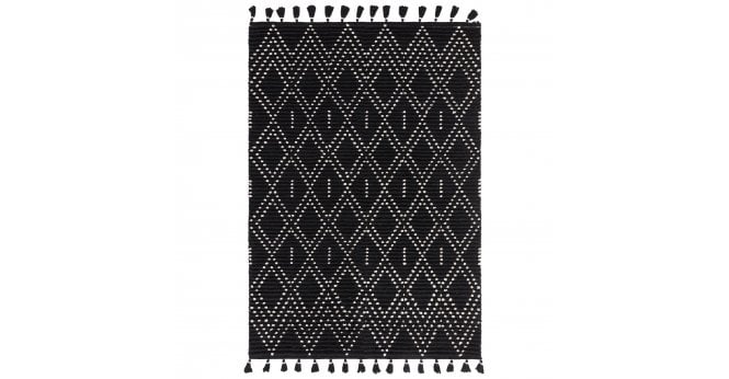 Asiatic  Nepal Black/Cream Diamond Rug