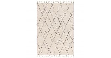 Asiatic Nepal Cream/Black Linear Rug