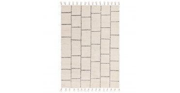 Asiatic Nepal Cream/Black Tile Rug