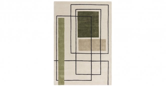 Asiatic  Reef RF21 Outline Khaki Rug
