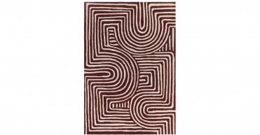 Asiatic Reef RF29 Curve Plum Rug