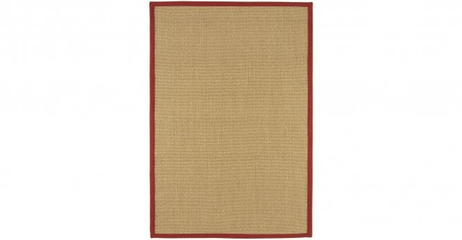 Asiatic  Sisal Linen/Red Rug