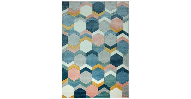 Asiatic  Sketch SK10 Hexagon Multi Rug