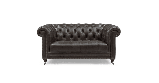 At The Helm  Buckingham 2 Seater Leather Chesterfield Sofa