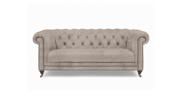 At The Helm  Buckingham 3.5 Seater Fabric Chesterfield Sofa