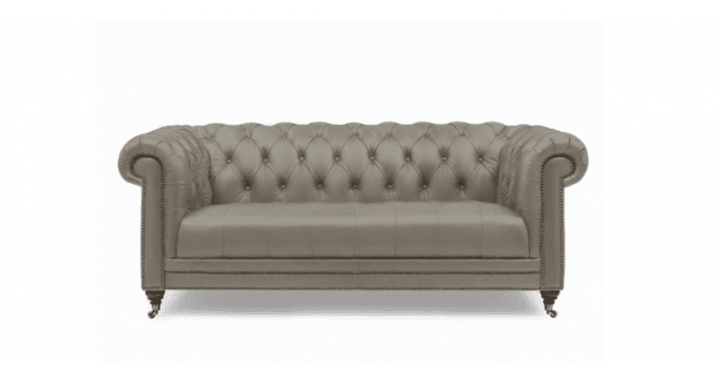 At The Helm  Buckingham 3.5 Seater Leather Chesterfield Sofa