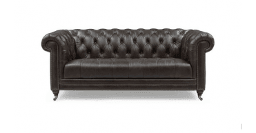 At The Helm Buckingham 3 Seater Leather Chesterfield Sofa