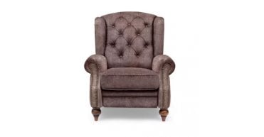 At The Helm Buckingham Fabric Chesterfield Wing Chair
