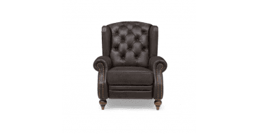 At The Helm Buckingham Leather Chesterfield Wing Chair