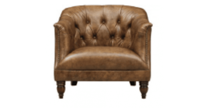 At The Helm  Carter Accent Chair in Voyager Single Malt Leather