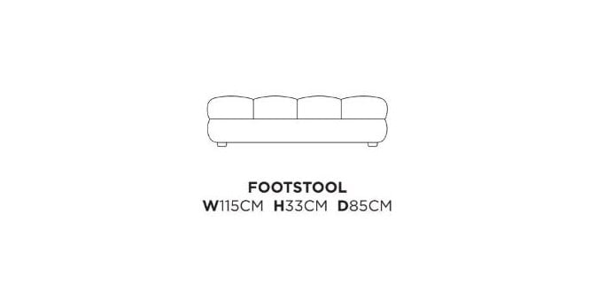 At The Helm Leo Leather Footstool in Explorer Leather