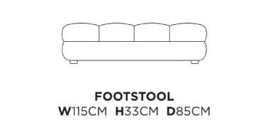 Leo Leather Footstool in Explorer Leather