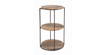 CLEARANCE - Boatwood Round Rack with 3 Shelves