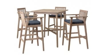 SCANDI GARDEN BAR TABLE SET WITH 4 CHAIRS