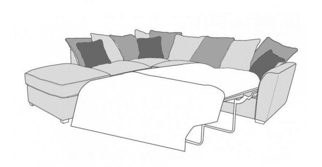 Buoyant  Fantasia Left Hand Facing Corner Sofa Bed Group (R2S,LFC,FST) with Scatter Back