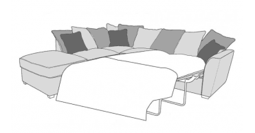Buoyant Fantasia Left Hand Facing Corner Sofa Bed Group (R2S,LFC,FST) with Scatter Back