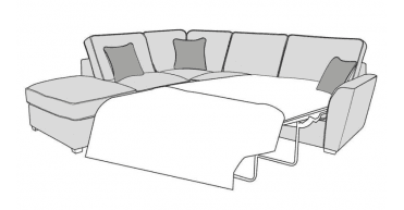 Buoyant Fantasia Left Hand Facing Corner Sofa Bed Group (R2S,LFC,FST) with Standard Back