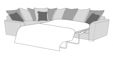 Buoyant Fantasia Left Hand Facing Corner Sofa Bed (R2S,COR,LH1) with Scatter Back