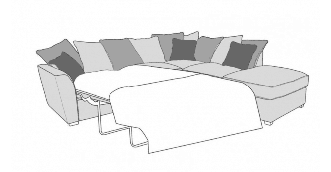 Buoyant  Fantasia Right Hand Facing Corner Sofa Bed Group (L2S,RFC,FST) with Scatter Back