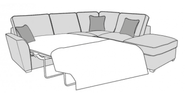 Buoyant Fantasia Right Hand Facing Corner Sofa Bed Group (L2S,RFC,FST) with Standard Back