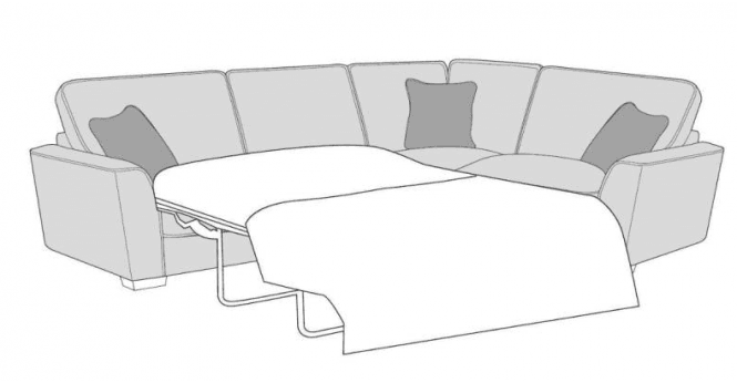 Buoyant  Fantasia Right Hand Facing Corner Sofa Bed (L2S,COR,RH1) with Scatter Back