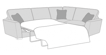Buoyant Fantasia Right Hand Facing Corner Sofa Bed (L2S,COR,RH1) with Standard Back