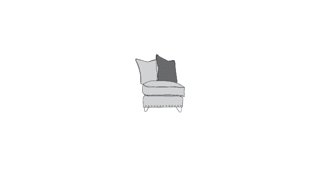 Buoyant  Vesper Armless Unit - Pillow Back