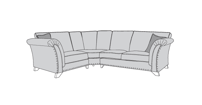 Buoyant  Vesper Corner Sofa (LH1, CO, RH2) with Standard Back