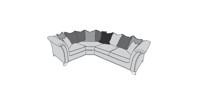 Buoyant  Vesper Corner Sofa (RH2, CO, LH1) with Pillow Back