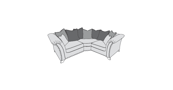 Buoyant  Vesper Small Corner Sofa with Pillow Back
