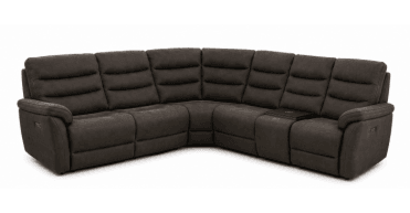 CLEARANCE - La-Z-Boy Anderson Corner Sofa with Console Storage and End Power Recliners with Adjustable Headrest