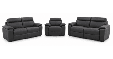 CLEARANCE - Nicoletti Italia Seattle Display Bundle - Power Recliner, Fixed 2 Seater and 3 Seater Power Recliner