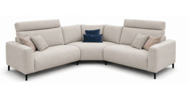 CLEARANCE - ROM Cosmo Power Recliner Corner Sofa with Interchangeable Headrests