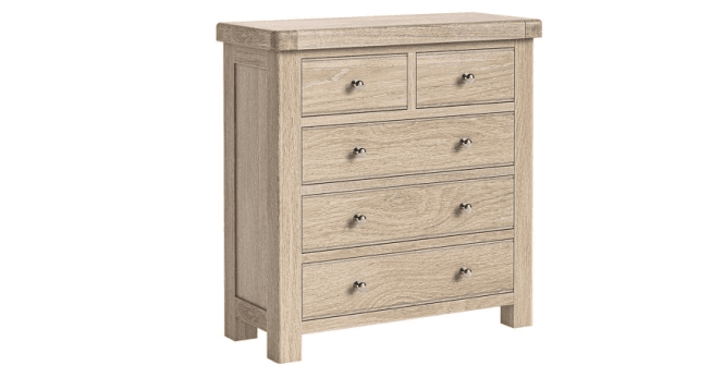 Corndell  Le Havre 2+3 Drawer Chest White Wash