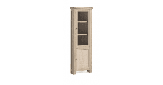 Corndell  Le Havre Corner Display Cabinet White Wash