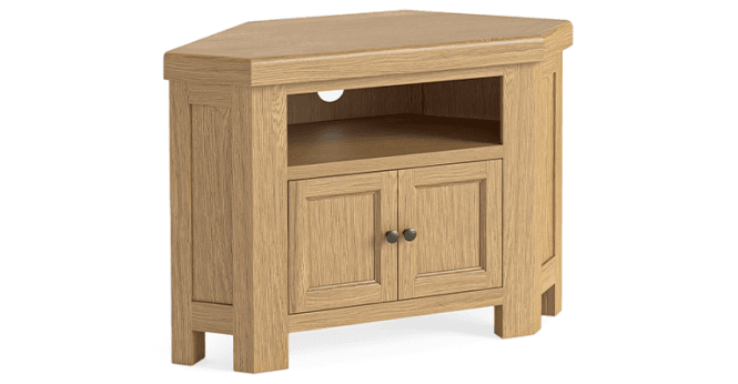 Corndell  Le Havre Corner TV Unit with 2 Doors Natural