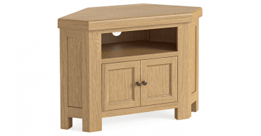 Corndell Le Havre Corner TV Unit with 2 Doors Natural