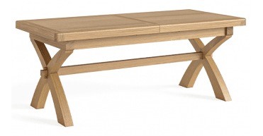 Corndell Le Havre Cross Leg Extending Dining Table Natural