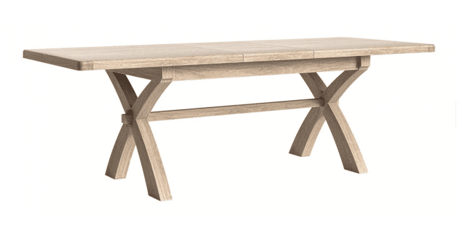 Corndell  Le Havre Cross Leg Extending Dining Table White Wash