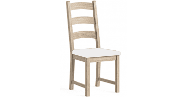 Corndell Le Havre Ladder Dining Chair no Cushion White Wash